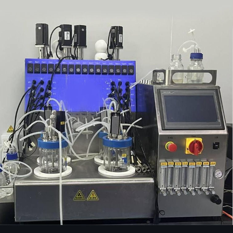 0.5L duodecuple magnetic mixing mini bioreactor Ferb-0.5GJ-12-mini