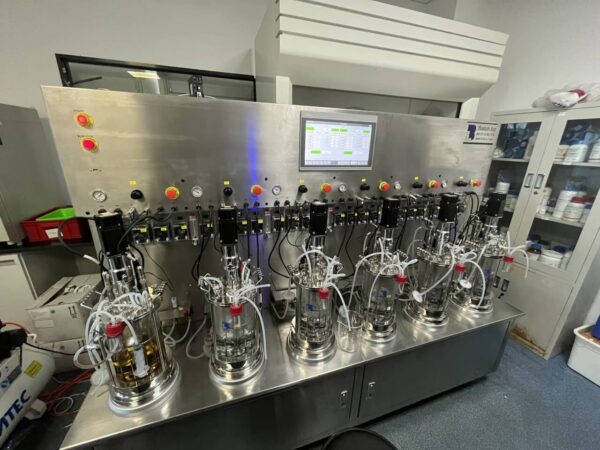 5L 6union mechanical agitation glass fermenter