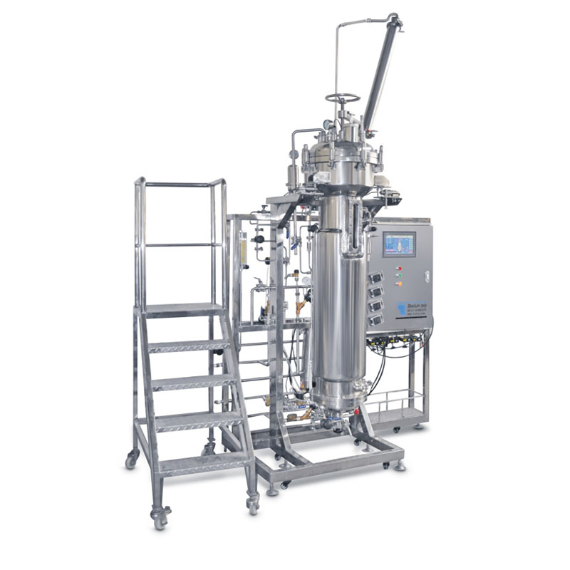 100L-airlift-mixing-stainless-steel-fermenter-system-BLBIO-100SQA