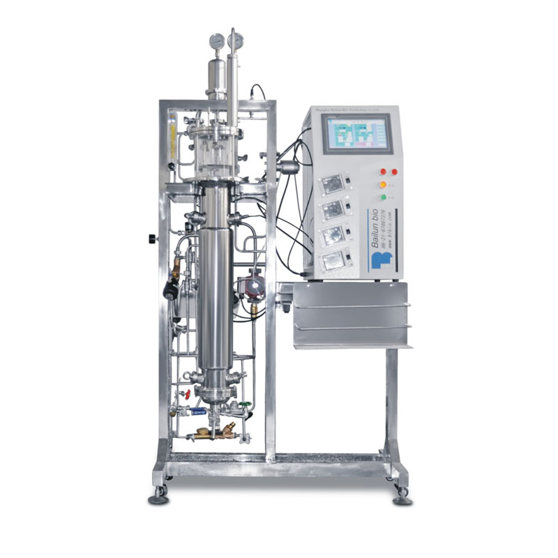Bailun 5L On-site sterilization glass airlift bioreactor system BLBIO-5GQA fermentation system
