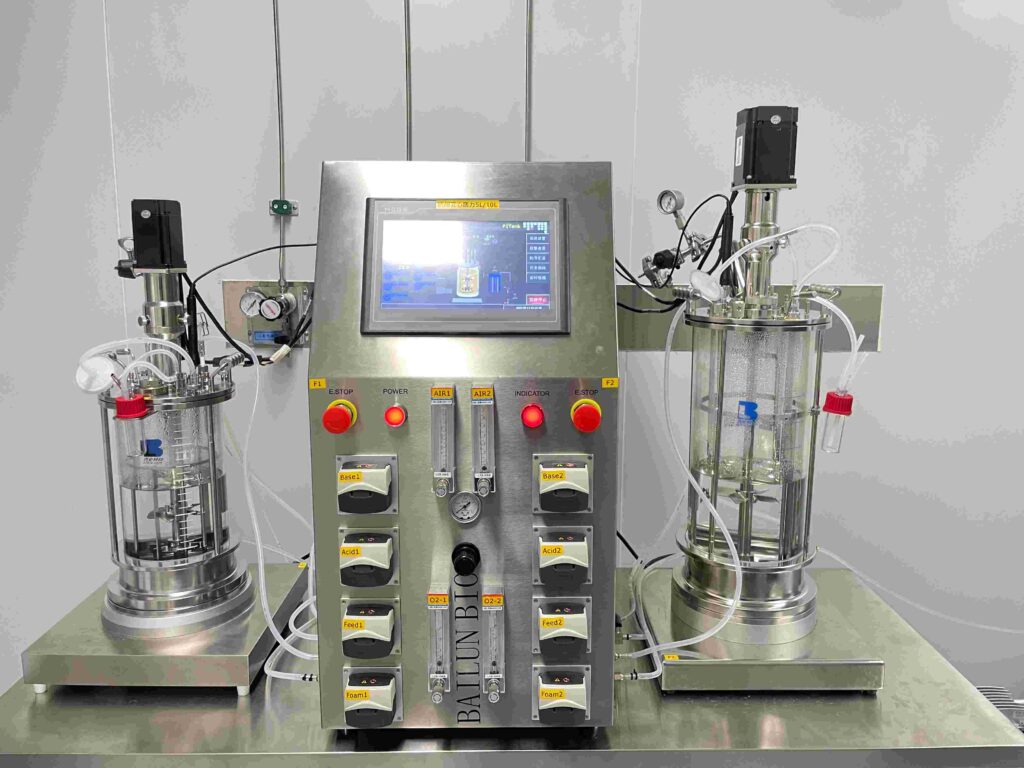 5L-10L laboratory bioreactor glass bioreactor lab fermenter