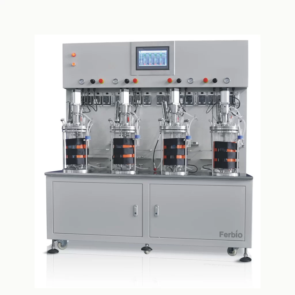 5L mechanical mixing quadruple single-wall glass fermenter Ferb-5GJG-4-H